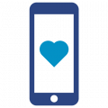 Mobile app heart icon