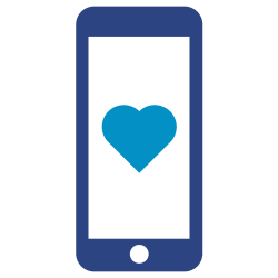 Mobile app heart icon